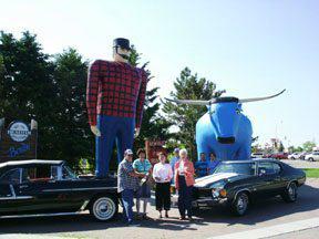 Paul Bunyan Vintage Car Club members tour Bemidji once a week during summer months. Funds raised by the club are donated to local charities. June 2003