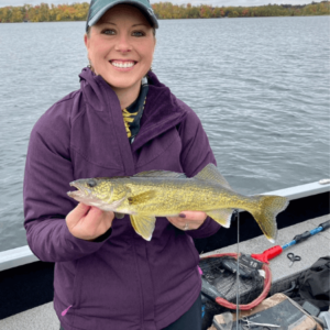 woman fishing