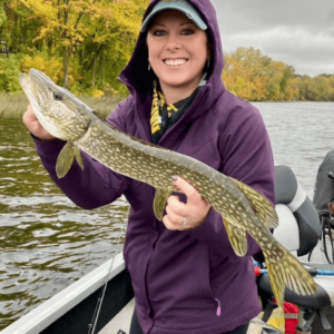 woman fishing