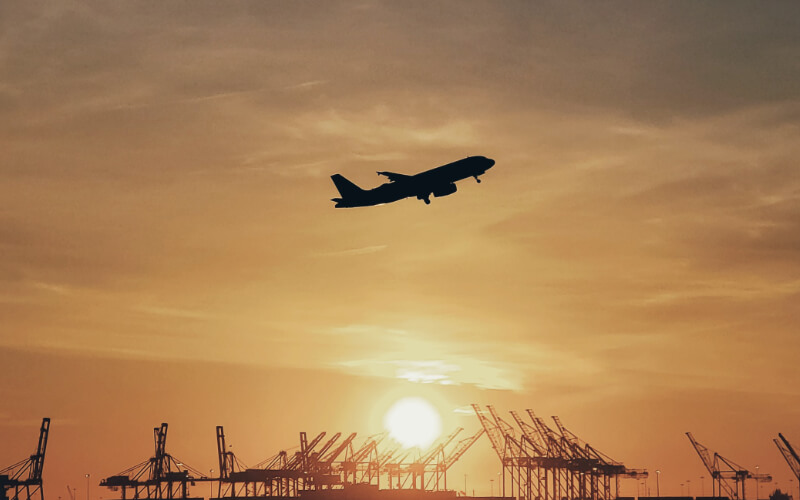 Plane in the sky
